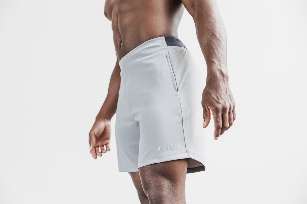 Shorts NOBULL Homme Blanche - NOBULL Lightweight 7",France (8640-VZULF)